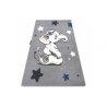 Pilkas kilimas dramblys su žvaigždelėmis