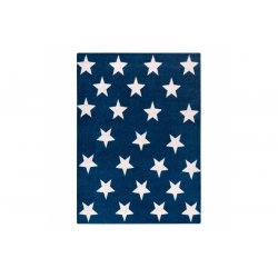 Mėlynas kilimas su baltomis žvaigždutėmis