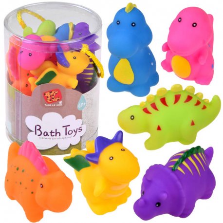 Vonios žaislai - spalvingi dinozaurai