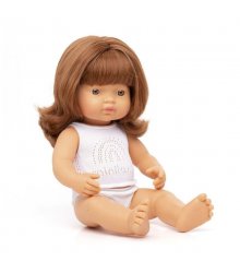 Miniland raudonplaukė lėlė mergaitė, 38 cm