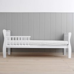 Balta medinė vaikiška lovytė "Noble" 160x80