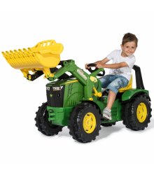 John Deere vaikiškas traktorius su pakeliamu kaušu
