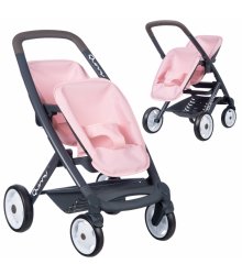 SMOBY ''Maxi Cosi'' lėlių vežimėlis dvynukams, rožinis