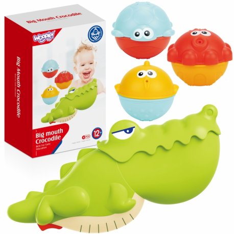 Vonios žaislų rinkinys "Krokodilas"