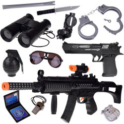Policininko rinkinys su įvairiais priedais