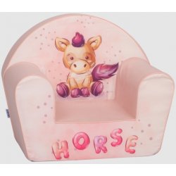Rožinės spalvos foteliukas - Horse