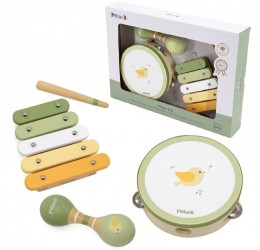 Muzikos instrumentų rinkinys, žalias