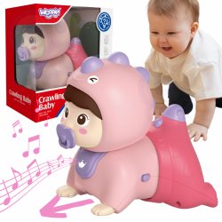 Ropojantis kūdikis su melodijomis, rožinis
