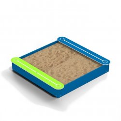 HDPE mėlynos spalvos kvadratinė smėlio dėžė
