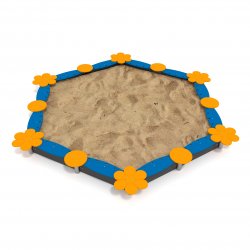 HDPE smėlio dėžė su sėdynėmis - Yellow