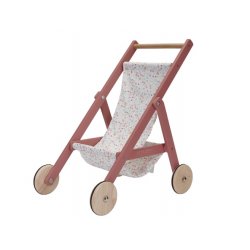 Medinis lėlių vežimėlis ''Drugeliai''