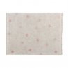Skalbiamas kilimas su rožiniais taškučiais - "Hippy Dots" 120x160 cm