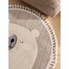 Kids rug Momo Beige ø 120 cm round