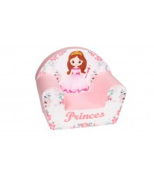 Rožinis fotelis vaikams - "Princesė"