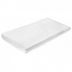 Balta neperšlampama paklodė su guma, 60x120 cm