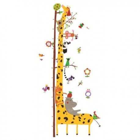 Sienų lipdukas - ūgio matuoklė "Žirafa"