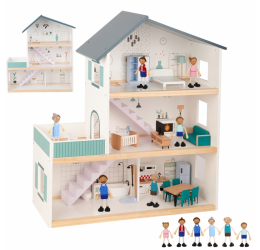 Tooky Toys medinis namelis su figūrėlėmis