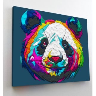 Paveikslas iš modelino ''Panda'' 30x40cm.