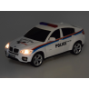 RC sportinis baltas policijos automobilis BMW X6