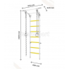 Prie sienos montuojamas skersinis ''ECO LIGHT'' raudonos ir geltonos spalvos