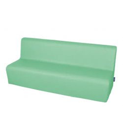 Minkšta trivietė sofa su PVC danga - mėtinė