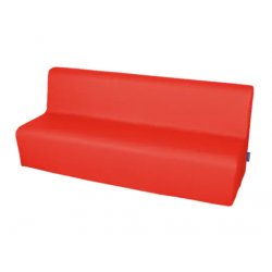 Didelė trivietė sofa su PVC danga - raudona