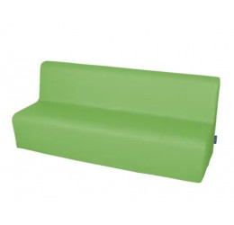 Didelė trivietė sofa su PVC danga - žalia