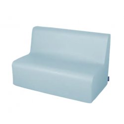 Minkšta sofa su PVC danga - šviesiai mėlyna