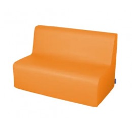 Minkšta sofa su PVC danga - oranžinė