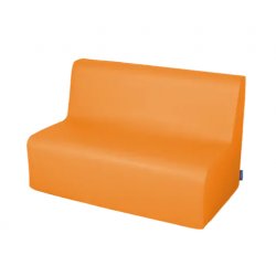 Minkšta sofa su PVC danga - oranžinė