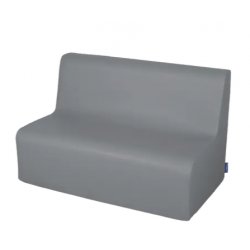 Minkšta sofa su PVC danga - tamsiai pilka