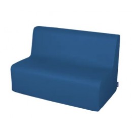 Minkšta sofa su PVC danga - tamsiai mėlyna
