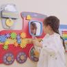 Medinė sensorinė lenta - EDU traukinukas