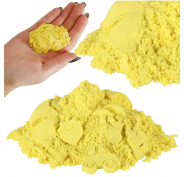 Geltonas kinetinis smėlis, 1kg