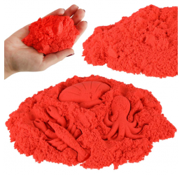 Raudonas kinetinis smėlis, 1kg