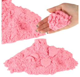 Kinetinis smėlis maišelyje, rožinės spalvos, 1kg