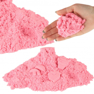 Kinetinis smėlis maišelyje, rožinės spalvos, 1kg