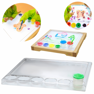 MASTERKIDZ sensorikos rinkinys: LED lenta + piešimo padėklas