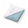 Mėlynas BabyOno rankšluostis su gobtuvu - "Debesėlis" 76x76 cm