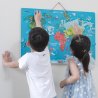2in1 Edukacinis magnetinis pasaulio žemėlapis
