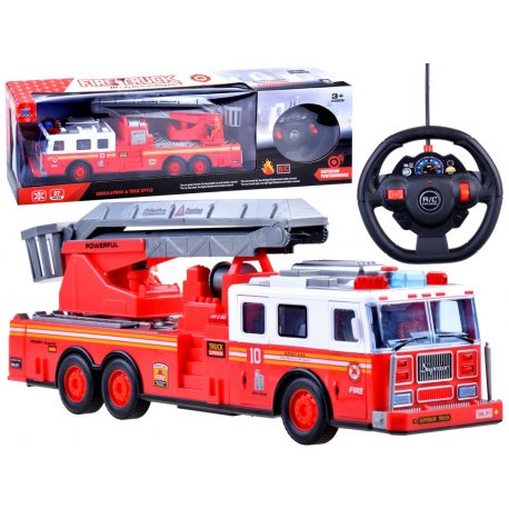 Raudonas RC sunkvežimis - gelbėjimo kranas