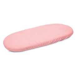 Rožinė frotinė paklodė su guma