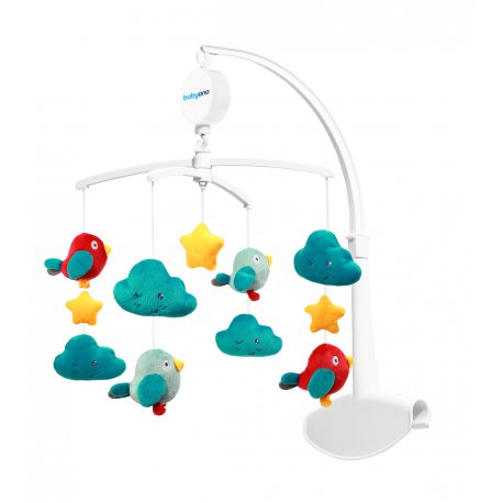 Muzikinė karuselė su debesėliais ir paukšteliais
