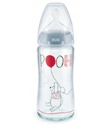 Stiklinis buteliukas - Pooh 0-6 mėn / 240 ml