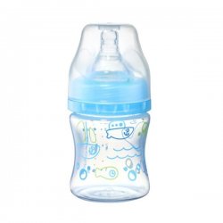 Mėlyno atspalvio buteliukas - "Paukšteliai" / 120 ml