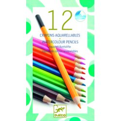 Djeco 12 akvarelės pieštukų