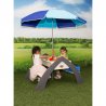 Medinis iškylų staliukas su skėčiu