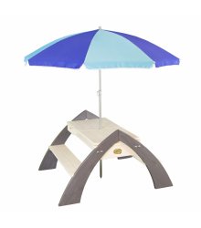 Medinis iškylų staliukas su skėčiu