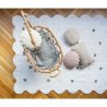 Smėlio spalvos megzta pagalvėlė „Sausainėlis“