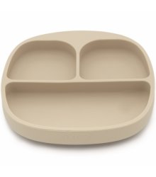 KOOLECO silikoninė lėkštutė su skyreliais (smėlio spalvos)